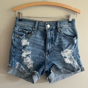 Aeropostle Distressed Denim High Rise Women Shorts Size 2